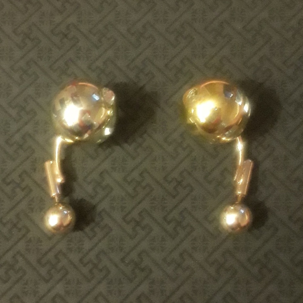 gold plated pretty earrings
